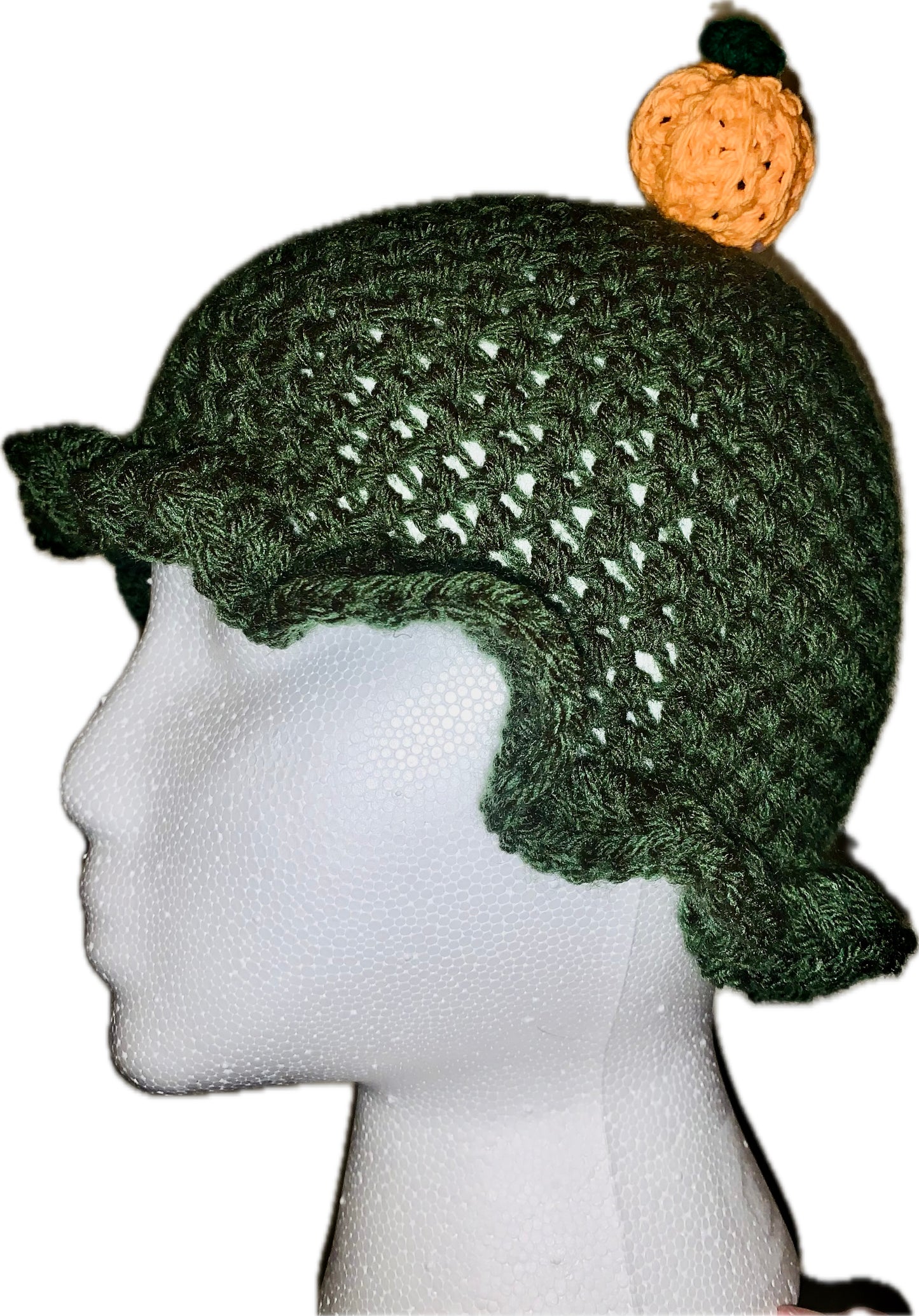 Green hat with Pumpkin ears