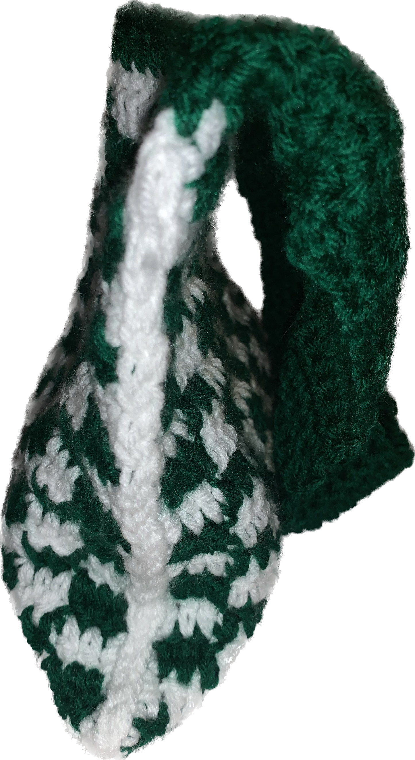 Green and White Checkered pattern Shoulder Bag